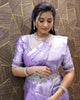 Beautiful Look Soft Banarasi Silk Designer Saree With Blouse