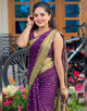 Stunning Look Soft Banarasi Silk Designer Saree With Blouse