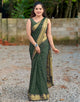 Stunning Look Soft Banarasi Silk Designer Saree With Blouse