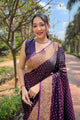 Attractive Look Soft Banarasi Silk Designer Saree With Blouse