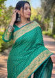 Rich Look Soft Banarasi Silk Designer Saree With Blouse