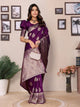 Stunning Look Soft Banarasi Silk Designer Saree With Blouse