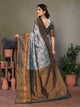 Stunning Look Soft Banarasi Silk Designer Saree With Blouse