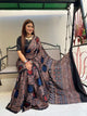 Stunning Look Soft  Light Weight Silk Designer Saree With Contrast Blouse